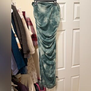 Chic Green Tie-Dye Maxi dress Maternity